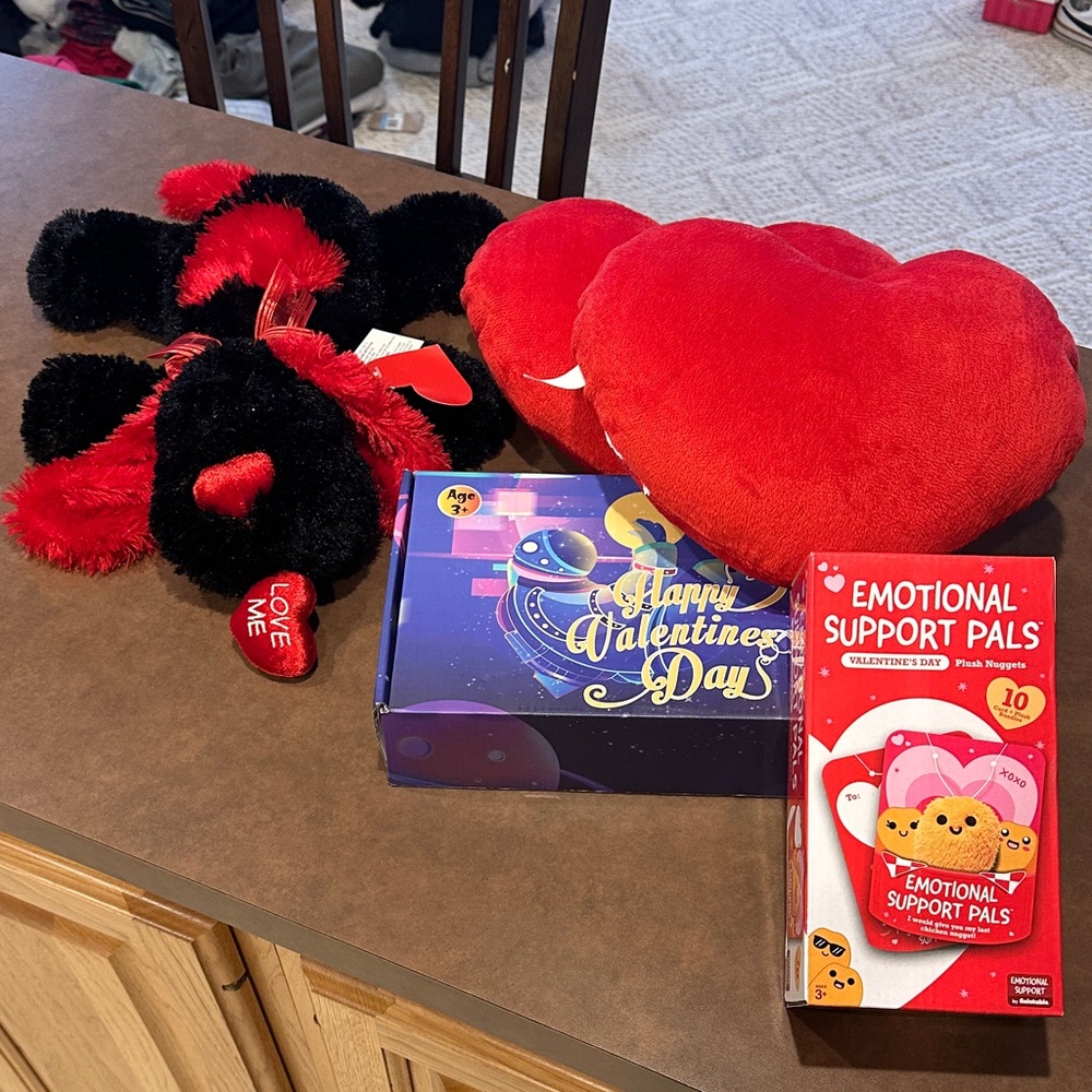 💘 Valentine's Day Gift Set with Plush and Heart Pillows with VDay Giveaways